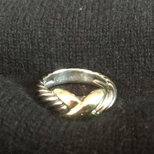 David Yurman Sterling Silver & Gold ring